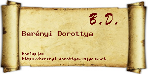 Berényi Dorottya névjegykártya