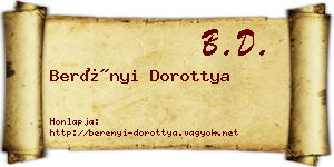Berényi Dorottya névjegykártya