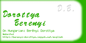 dorottya berenyi business card